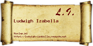 Ludwigh Izabella névjegykártya